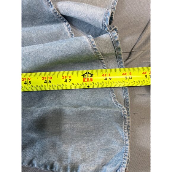 NEW H&M Conscious Womens Dress Size 10 Tencel Lyocell Blue Boho Vacation Resort - Picture 3 of 10